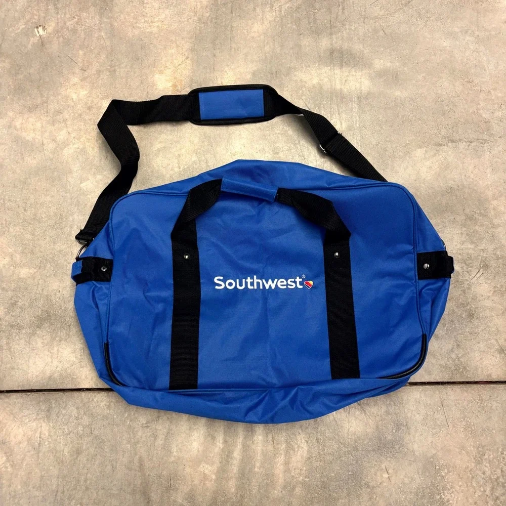 Southwest Airlines Blue Duffel Bag Travel Gym Weekend Carry On Large
